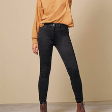 Load image into Gallery viewer, Black Fly Fasten Jersey Denim Leggings - Allsport