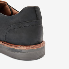 Load image into Gallery viewer, Black Leather Motion Flex Derby Shoes - Allsport