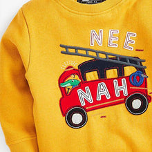 Load image into Gallery viewer, Yellow Fire Engine Crew Neck Sweater (3mths-5yrs) - Allsport