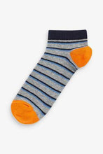 Load image into Gallery viewer, Blue 7 Pack Cotton Rich Trainer Socks - Allsport