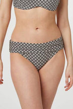 Load image into Gallery viewer, Black Geo Roll Top Bikini Briefs - Allsport