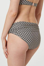 Load image into Gallery viewer, Black Geo Roll Top Bikini Briefs - Allsport
