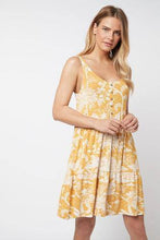 Load image into Gallery viewer, Ochre Floral Tiered Swing Sun Dress - Allsport