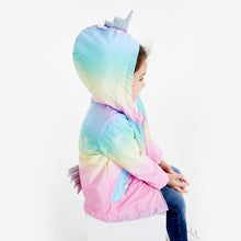 Load image into Gallery viewer, Multi Rainbow Unicorn Shower Resistant Cagoule (6mths-5yrs) - Allsport