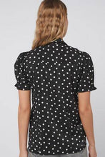 Load image into Gallery viewer, Black Spot Short Sleeve Pintuck Blouse - Allsport