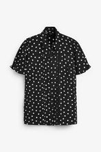 Load image into Gallery viewer, Black Spot Short Sleeve Pintuck Blouse - Allsport