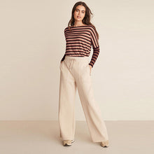 Load image into Gallery viewer, Stone Ponte Wide Leg Trousers - Allsport