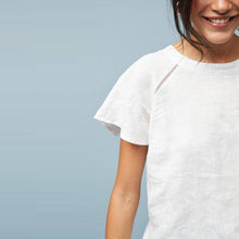Load image into Gallery viewer, White Short Sleeve Linen Top - Allsport