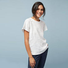 Load image into Gallery viewer, White Short Sleeve Linen Top - Allsport