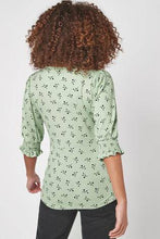 Load image into Gallery viewer, Green Sprig Button Top - Allsport