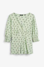 Load image into Gallery viewer, Green Sprig Button Top - Allsport