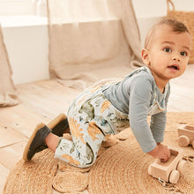 Load image into Gallery viewer, Blue Dinosaur Baby Dungarees And Bodysuit Set (0mths-18mths) - Allsport