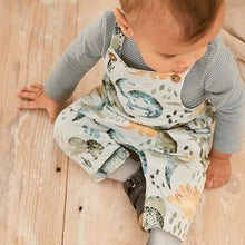 Load image into Gallery viewer, Blue Dinosaur Baby Dungarees And Bodysuit Set (0mths-18mths) - Allsport