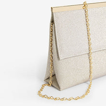 Load image into Gallery viewer, Shimmer Clutch Bag With Detachable Cross Body Chain