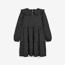 Load image into Gallery viewer, Monochrome Spot Collar Tiered Dress (3-12yrs) - Allsport