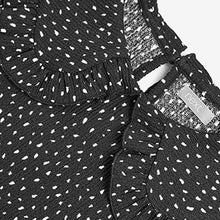 Load image into Gallery viewer, Monochrome Spot Collar Tiered Dress (3-12yrs) - Allsport