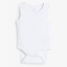Load image into Gallery viewer, Pale Blue 4 Pack Organic Cotton Elephant Vest Bodysuits (0mths-2yrs) - Allsport