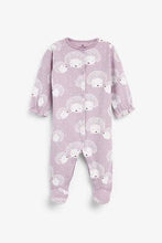 Load image into Gallery viewer, Lilac 3 Pack Hedgehog Sleepsuits (up to 18 months) - Allsport