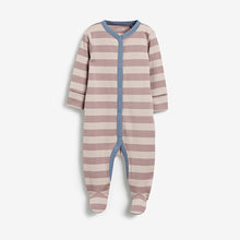 Load image into Gallery viewer, 3 Pack Bright Stripes Baby Sleepsuits (0-12mths) - Allsport