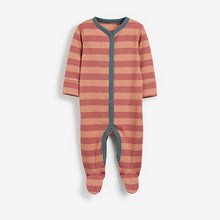 Load image into Gallery viewer, 3 Pack Bright Stripes Baby Sleepsuits (0-12mths) - Allsport