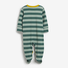Load image into Gallery viewer, 3 Pack Bright Stripes Baby Sleepsuits (0-12mths) - Allsport