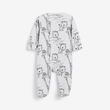 Load image into Gallery viewer, Monochrome Safari 2 Pack Zip Sleepsuits (0-18mths) - Allsport