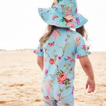 Load image into Gallery viewer, Floral Aqua Sunsafe Swim Suit (3mths-5yrs) - Allsport