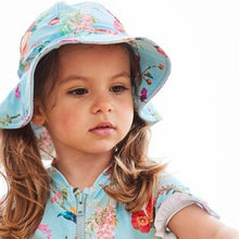 Load image into Gallery viewer, Floral Aqua Sunsafe Swim Suit (3mths-5yrs) - Allsport