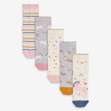 Load image into Gallery viewer, Multi 5 Pack Pretty Unicorn Socks - Allsport