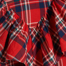 Load image into Gallery viewer, Red Check Organic Cotton Frill Blouse (3-12yrs) - Allsport