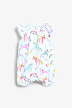 Load image into Gallery viewer, Lilac 4 Pack Watercolour Unicorn Rompers ( up to 18 months) - Allsport