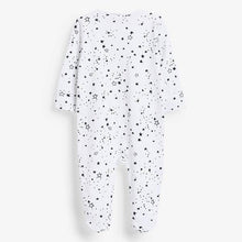 Load image into Gallery viewer, Navy 2 Pack Star Stripe Zip Sleepsuits (0mths-18mths) - Allsport