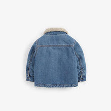 Load image into Gallery viewer, Denim Blue Borg Lined Jacket (3mths-5yrs) - Allsport