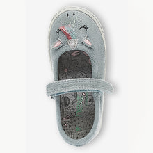 Load image into Gallery viewer, Denim Unicorn Canvas Mary Jane Pumps (Younger Girls) - Allsport