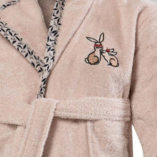 Load image into Gallery viewer, Peignoir Enfant coton biologique à capuche Dessine lin - Allsport