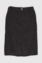 Load image into Gallery viewer, BLACK LINEN BLEND SKIRT - Allsport
