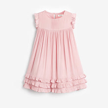 Load image into Gallery viewer, Pale Pink Ruffle Satin Dress (3-12yrs)