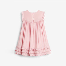 Load image into Gallery viewer, Pale Pink Ruffle Satin Dress (3-12yrs)