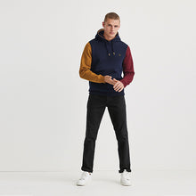 Load image into Gallery viewer, Navy Blue Colourblock Hoodie - Allsport