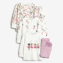 Load image into Gallery viewer, Cream/Pink 3 Pack Fairy Pyjamas (9mths-8yrs) - Allsport