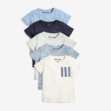 Load image into Gallery viewer, 5 Pack Blue Textured T-Shirts (3mths-5yrs) - Allsport