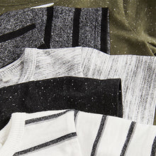 Load image into Gallery viewer, Khaki Green 5 Pack Textured T-Shirts (3mths-6yrs)