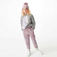 Load image into Gallery viewer, Grey Sequin Unicorn Jumper (3-12yrs) - Allsport