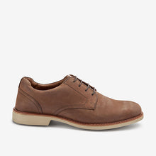 Load image into Gallery viewer, Brown Leather Motion Flex Derby Shoes