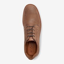 Load image into Gallery viewer, Brown Leather Motion Flex Derby Shoes