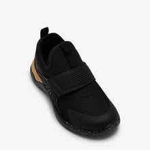 Load image into Gallery viewer, Black Touch Fastening Trainers (Younger Boys) - Allsport