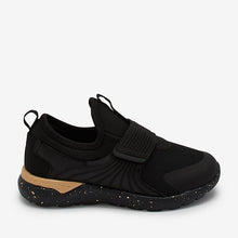 Load image into Gallery viewer, Black Touch Fastening Trainers (Younger Boys) - Allsport