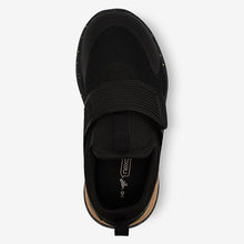 Load image into Gallery viewer, Black Touch Fastening Trainers (Younger Boys) - Allsport