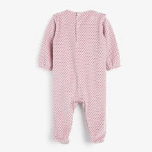 Load image into Gallery viewer, Pink Spot Velour Sleepsuit (0mths-18mths) - Allsport