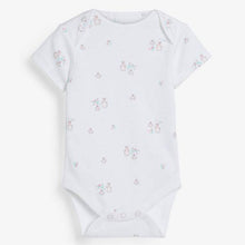 Load image into Gallery viewer, Pink 4 Pack Delicate Bunny Short Sleeved Bodysuits (0mths-18mths) - Allsport